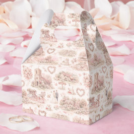 Caixinha De Lembrancinhas Blush Pink English Village Wedding Watercolor