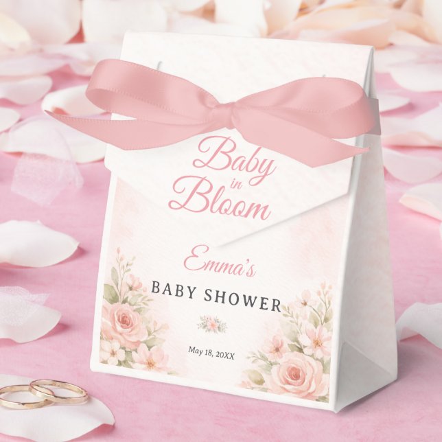 Caixinha De Lembrancinhas Blush Pink Floral Baby in Bloom  (Casamento)