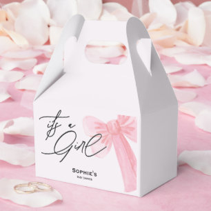 Caixinha De Lembrancinhas Blush Rosa Aquarela Moderna É Uma Menina
