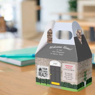 Caixinha De Lembrancinhas Boas-vindas Logotipo do Realizador Doméstico Brick