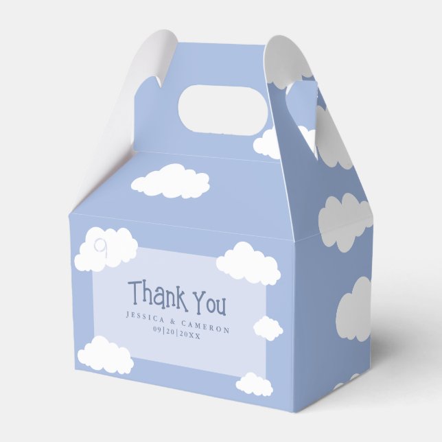 Caixinha De Lembrancinhas Boate Obrigado Cloud Nine Cute Guest Box (Frente)