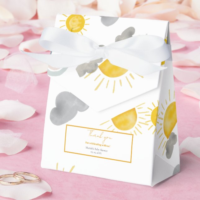 Caixinha De Lembrancinhas Boêmia, um pouco de sol é o chá de fraldas (Casamento)