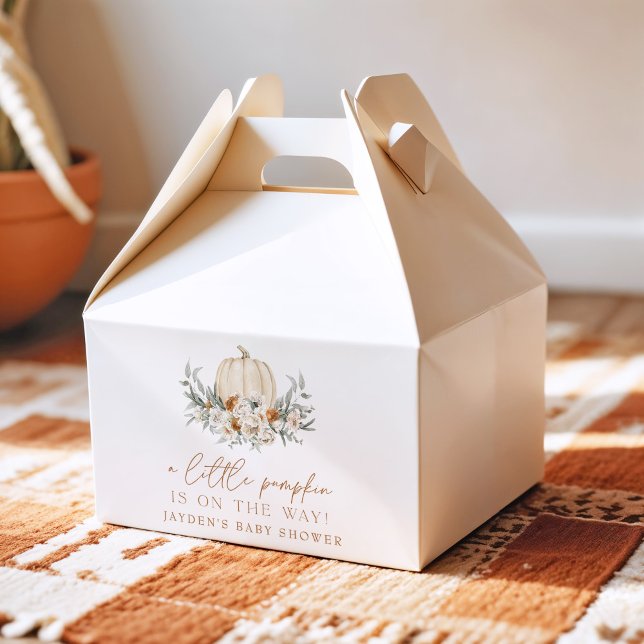 Caixinha De Lembrancinhas BOHEME Terracotta Floral Pumpkin Chá de fraldas (Criador carregado)