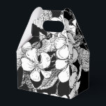 Caixinha De Lembrancinhas Bohemian Floral Black White Modern<br><div class="desc">Procurando um alternativo moderno para as flores tradicionais de burgundy? Planeje seu casamento com a Art! Surpreenda seus convidados com esta caixa de favoritos única! © 2019 Livro Branco</div>
