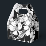 Caixinha De Lembrancinhas Bohemian Floral Black White Modern<br><div class="desc">Procurando um alternativo moderno para as flores tradicionais de burgundy? Planeje seu casamento com a Art! Surpreenda seus convidados com esta caixa de favoritos única! © 2019 Livro Branco</div>