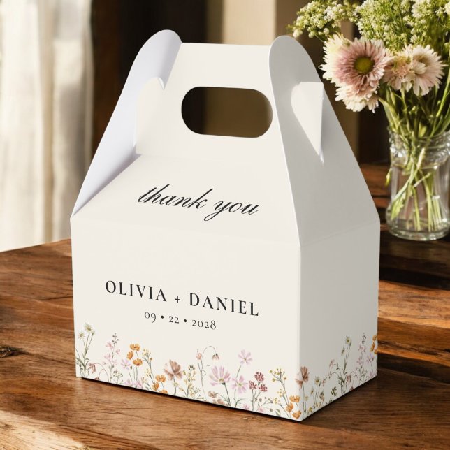 Caixinha De Lembrancinhas Boho Chic Wildflower Garden Bloom Casamento (Criador carregado)