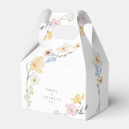 Caixinha De Lembrancinhas Boho elegante Pastel Wildflower Casamento