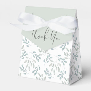 Caixinha De Lembrancinhas Boho Eucalyptus Pattern Dusty Blue Weding