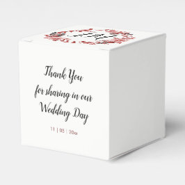 Caixinha De Lembrancinhas Boho Feather Burgundy Rosa Wreath Monograma