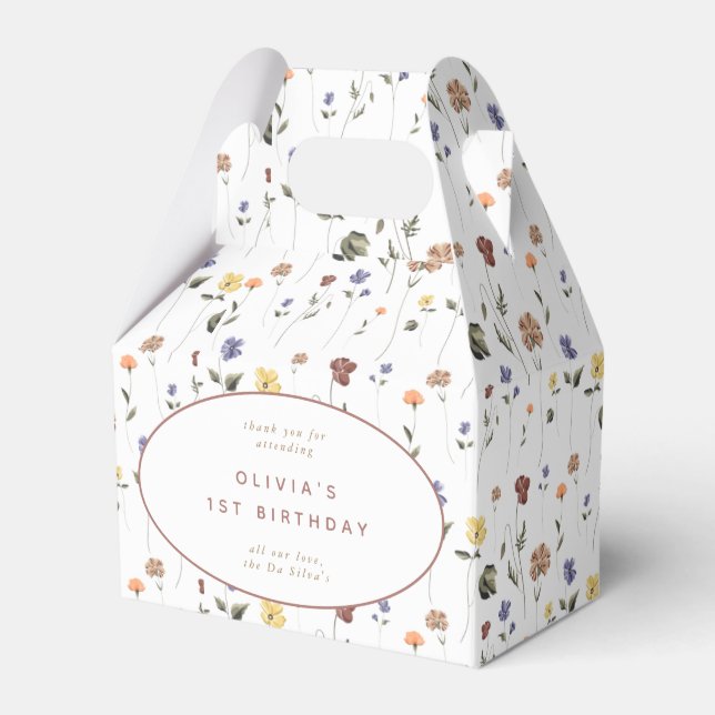 Caixinha De Lembrancinhas Boho Floral Wildflower | (Frente)