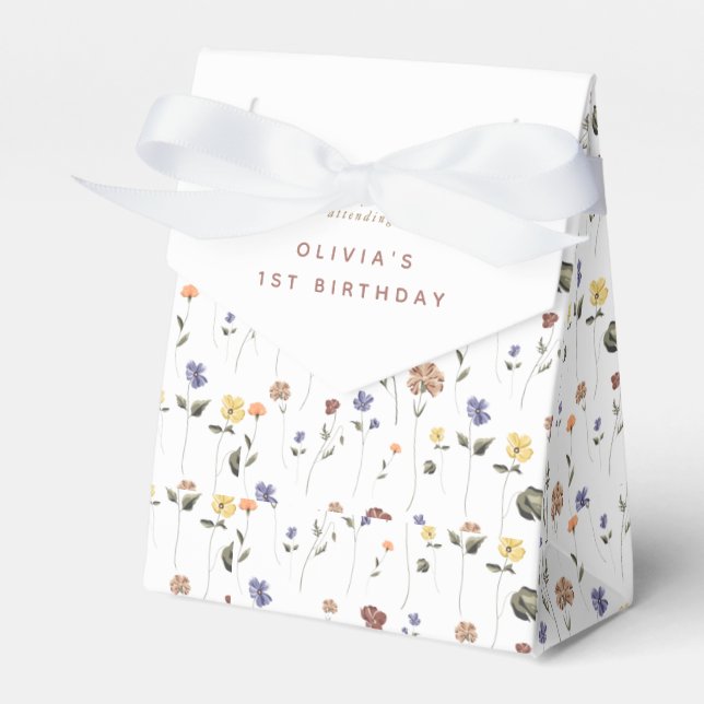 Caixinha De Lembrancinhas Boho Floral Wildflower | (Frente)