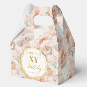 Caixinha De Lembrancinhas Boho Pastel Rosa Russo Dourado Aniversário Gracios