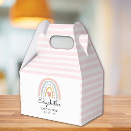 Caixinha De Lembrancinhas Boho Rainbow | Pastel Baby Shower Girl
