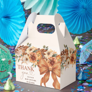Caixinha De Lembrancinhas Boho Rustic Fall Floral Baby Shower Party