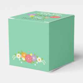 Caixinha De Lembrancinhas Boho Rustic Floral Wreath Wedding (Mint)