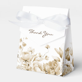 Caixinha De Lembrancinhas Boho Sepia Watercolor Florals Tent Favor Box