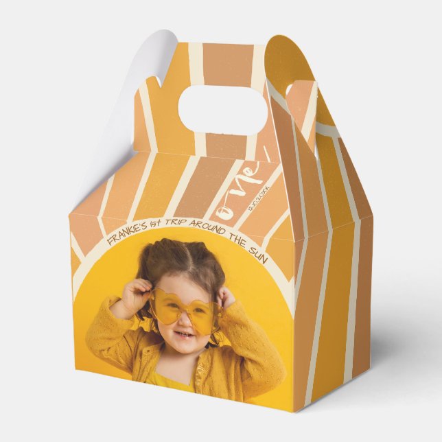 Caixinha De Lembrancinhas Boho Summer 1rua Percorrendo Sun Foto de Aniversár (Frente)