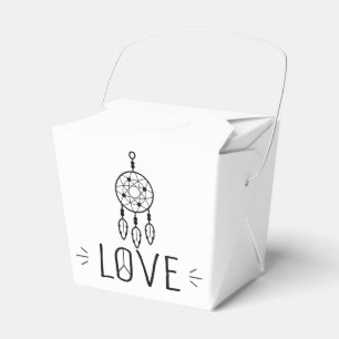 Caixinha De Lembrancinhas Boho Tribal Sonho Catcher Amor Casamento Negro