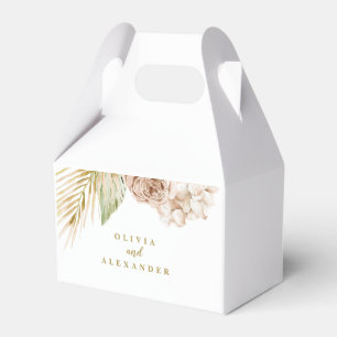 Caixinha De Lembrancinhas Boho Tropical Floral e Palm Wedding