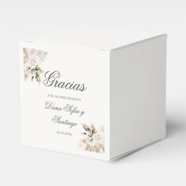 Caixinha De Lembrancinhas Boho Wedding Espanhol (Frente)