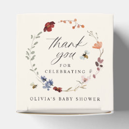 Caixinha De Lembrancinhas Boho Wildflower Greenery Chá de fraldas Box