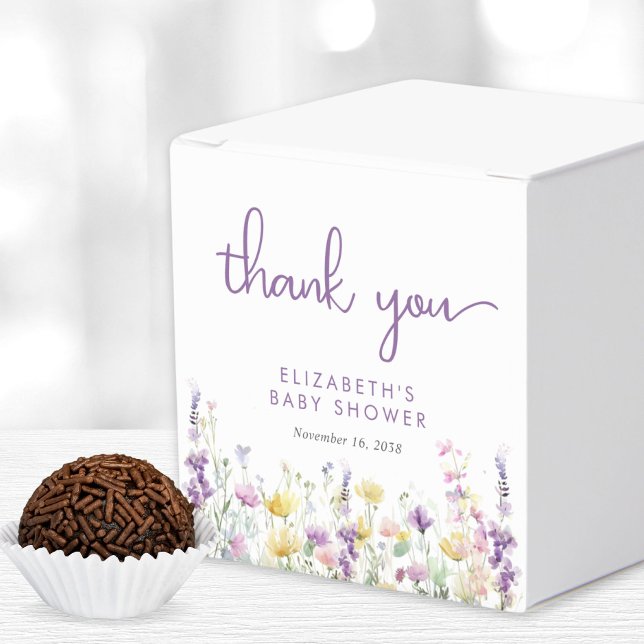 Caixinha De Lembrancinhas Boho Wildflower Watercolor Baby Girl Chá (Criador carregado)