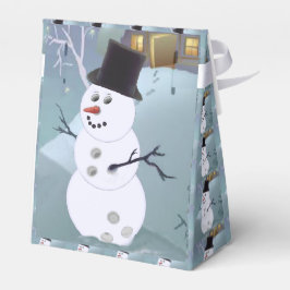Caixinha De Lembrancinhas Bola de boliche Snowman Natal
