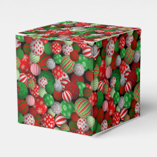 Caixinha De Lembrancinhas Bolas customizáveis do Natal 3D