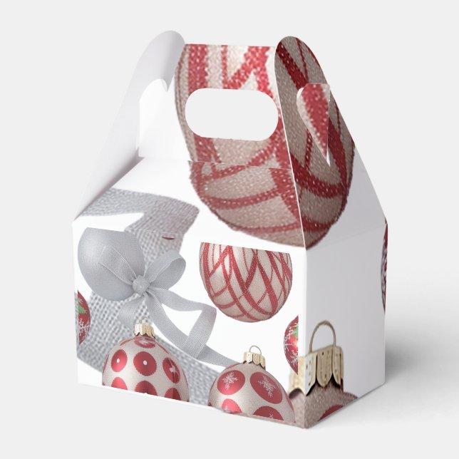 Caixinha De Lembrancinhas Bolas de Natal (Frente)