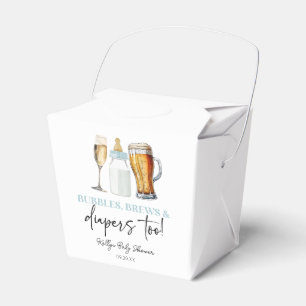 Caixinha De Lembrancinhas Bolhas, Cervejas e Fraldas Também! Chá de Bebê
