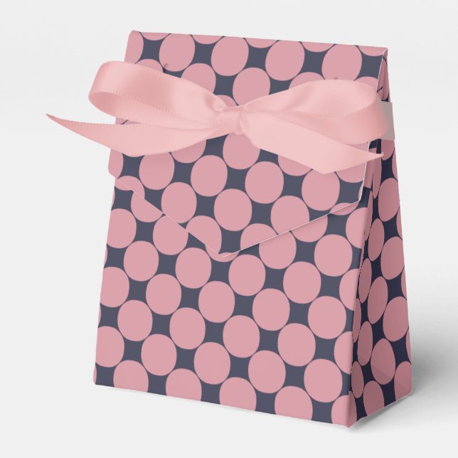 Caixinha De Lembrancinhas Bolinhas rosa Na moda moderna (Frente)