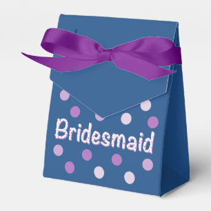 Caixinha De Lembrancinhas Bolinhas Roxa de Bridesmaid