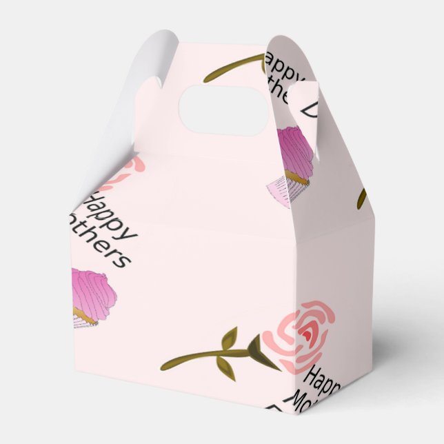 Caixinha De Lembrancinhas Bolinho de mães rosa (Frente)