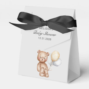 Caixinha De Lembrancinhas Bolo de Bebê Urso Fofo com Balões