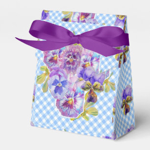 Caixinha De Lembrancinhas Bolo de Noiva Floral de Ginga Azul Favor 