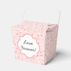 Caixinha De Lembrancinhas Bolo dos confetes • Glacé cor-de-rosa de
