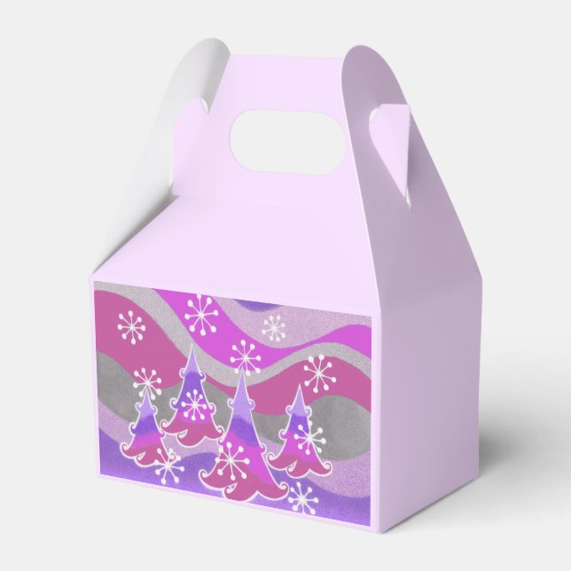 Caixinha De Lembrancinhas Bolsa de inverno Favoritos de roxo (Frente)