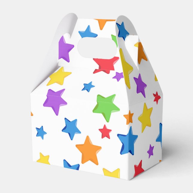 Caixinha De Lembrancinhas Bolsa de Presente de Estrelas Multicoloridas (Frente)