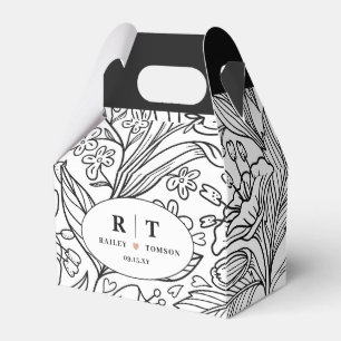 Caixinha De Lembrancinhas Bolsas de Boas-vindas Clássicas Florais Modernas C