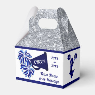 Caixinha De Lembrancinhas Bolsas de Goodie cheerleader. Personalizado, Azul,
