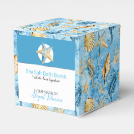 Caixinha De Lembrancinhas Bomba de Bath Azul Aquarela