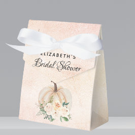 Caixinha De Lembrancinhas Bomba de noiva abóbora outono creme dourado rosa