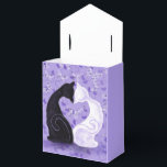 Caixinha De Lembrancinhas Bonita Casal Púrpura de Gato de Amor<br><div class="desc">Lindas Caixas de Favor do Amor</div>