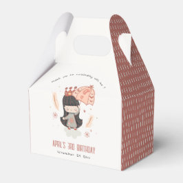 Caixinha De Lembrancinhas Bonita Elegante Rust Boho Princess no Aniversário