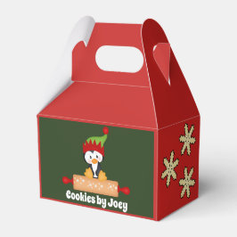 Caixinha De Lembrancinhas Bonitas crianças cozinhando pinguins de Natal