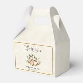 Caixinha De Lembrancinhas Bonito Aquarela com veado para baixo