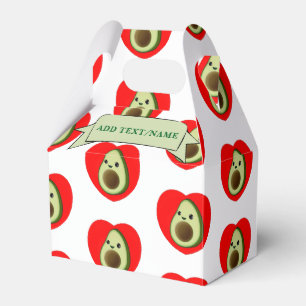 Caixinha De Lembrancinhas Bonito Avocado Bebê Em Vermelho Personalizado