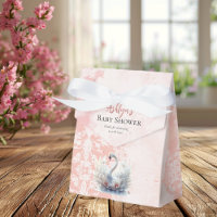 Bonito Chá de fraldas Swan Floral Damask