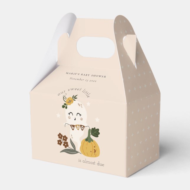 Caixinha De Lembrancinhas Bonito Halloween Blush Ghost Little Boo Chá de fra (Frente)