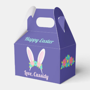 Caixinha De Lembrancinhas Bonito Partido Chic Floral de Bunny Ears
